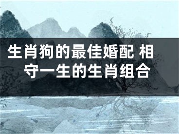 生肖狗的最佳婚配 相守一生的生肖组合