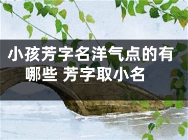 小孩芳字名洋气点的有哪些 芳字取小名