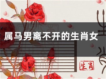 属马男离不开的生肖女