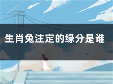 生肖兔注定的缘分是谁