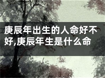 庚辰年出生的人命好不好,庚辰年生是什么命