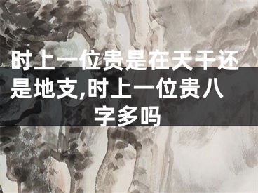 时上一位贵是在天干还是地支,时上一位贵八字多吗