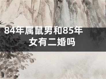 84年属鼠男和85年女有二婚吗