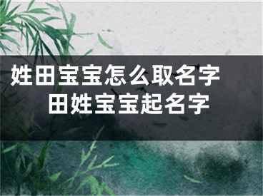 姓田宝宝怎么取名字 田姓宝宝起名字