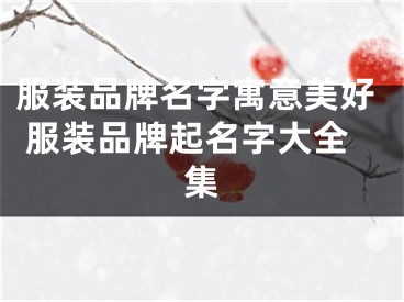 服装品牌名字寓意美好 服装品牌起名字大全集