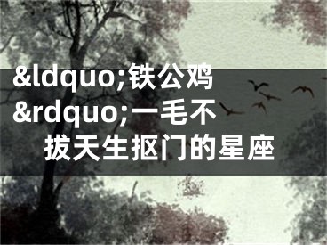 &ldquo;铁公鸡&rdquo;一毛不拔天生抠门的星座