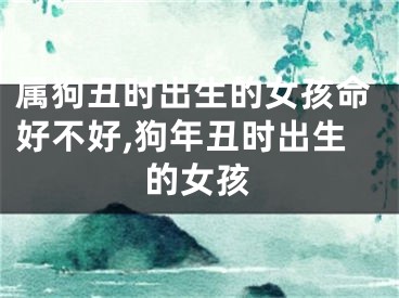 属狗丑时出生的女孩命好不好,狗年丑时出生的女孩