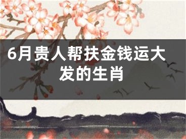 6月贵人帮扶金钱运大发的生肖