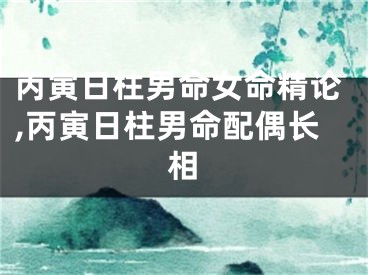 丙寅日柱男命女命精论,丙寅日柱男命配偶长相