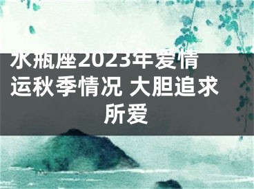 水瓶座2023年爱情运秋季情况 大胆追求所爱