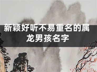 新颖好听不易重名的属龙男孩名字