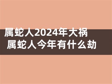 属蛇人2024年大祸 属蛇人今年有什么劫