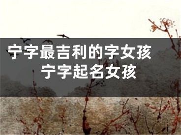宁字最吉利的字女孩 宁字起名女孩