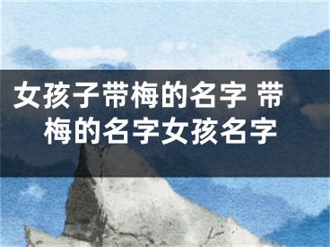 女孩子带梅的名字 带梅的名字女孩名字