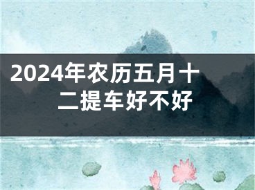 2024年农历五月十二提车好不好