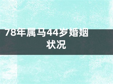 78年属马44岁婚姻状况