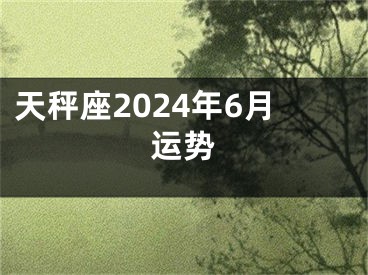 天秤座2024年6月运势