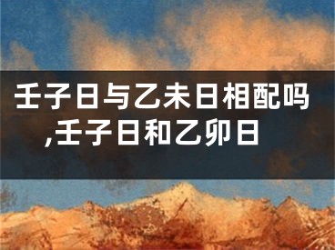 壬子日与乙未日相配吗,壬子日和乙卯日