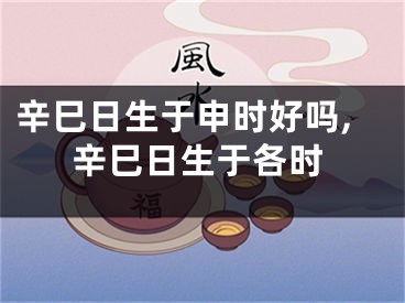 辛巳日生于申时好吗,辛巳日生于各时