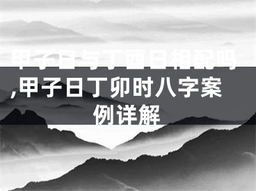 甲子日与丁酉日相配吗,甲子日丁卯时八字案例详解