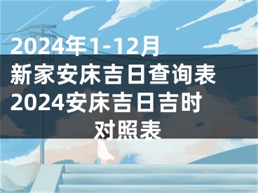 2024年1-12月新家安床吉日查询表 2024安床吉日吉时对照表