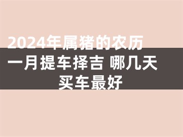 2024年属猪的农历一月提车择吉 哪几天买车最好