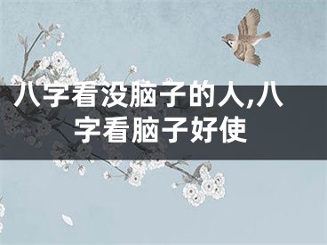 八字看没脑子的人,八字看脑子好使