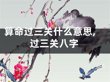算命过三关什么意思,过三关八字