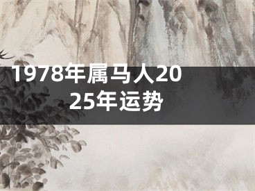 1978年属马人2025年运势