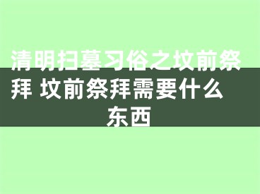 清明扫墓习俗之坟前祭拜 坟前祭拜需要什么东西