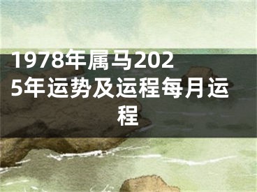 1978年属马2025年运势及运程每月运程