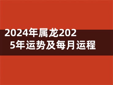 2024年属龙2025年运势及每月运程