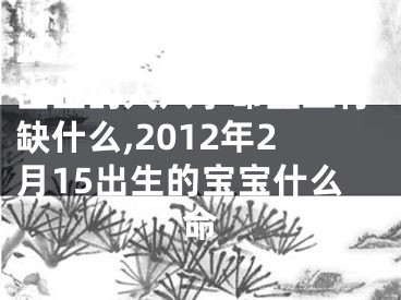 2025年2月12日出生的人八字命盘五行缺什么,2012年2月15出生的宝宝什么命