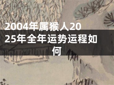 2004年属猴人2025年全年运势运程如何