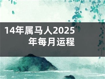 14年属马人2025年每月运程