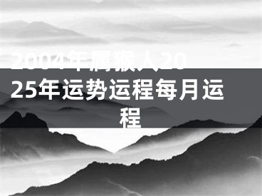 2004年属猴人2025年运势运程每月运程
