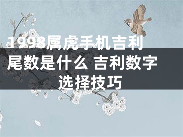 1998属虎手机吉利尾数是什么 吉利数字选择技巧