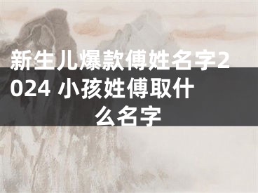 新生儿爆款傅姓名字2024 小孩姓傅取什么名字