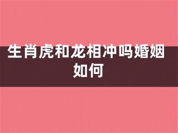 生肖虎和龙相冲吗婚姻如何