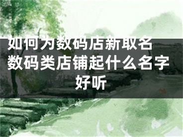 如何为数码店新取名 数码类店铺起什么名字好听