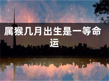 属猴几月出生是一等命运