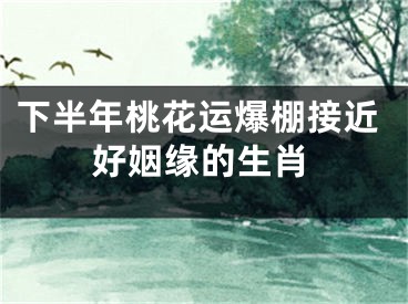 下半年桃花运爆棚接近好姻缘的生肖