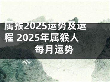 属猴2025运势及运程 2025年属猴人每月运势