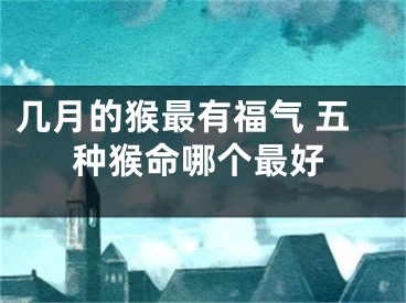 几月的猴最有福气 五种猴命哪个最好