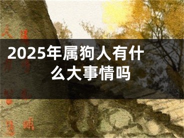 2025年属狗人有什么大事情吗