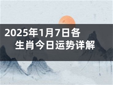 2025年1月7日各生肖今日运势详解