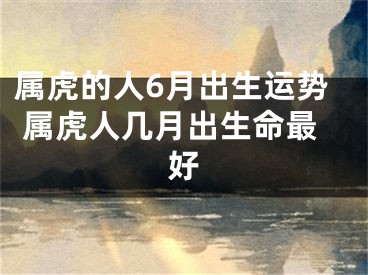 属虎的人6月出生运势 属虎人几月出生命最好