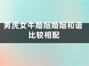 男虎女牛婚姻婚姻和谐比较相配