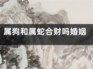 属狗和属蛇合财吗婚姻