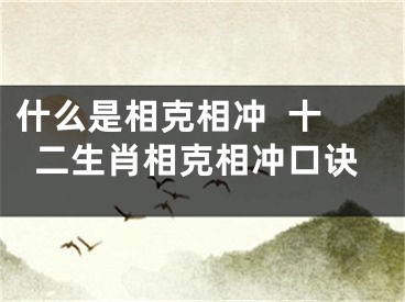 什么是相克相冲  十二生肖相克相冲口诀